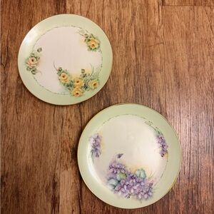 Vintage hand-painted porcelain plates